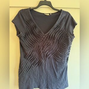 Navy Raised Design T-Shirt